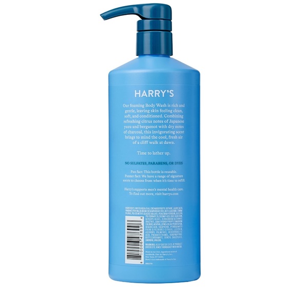 Harry's Men's Stone Scent Cleansing Foam Body Wash Pump, 24 fl oz NWT - Picture 2 of 2